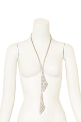 Vintage Rhinestone Lariat Scarf Necklace on mannequin @ Recess LA