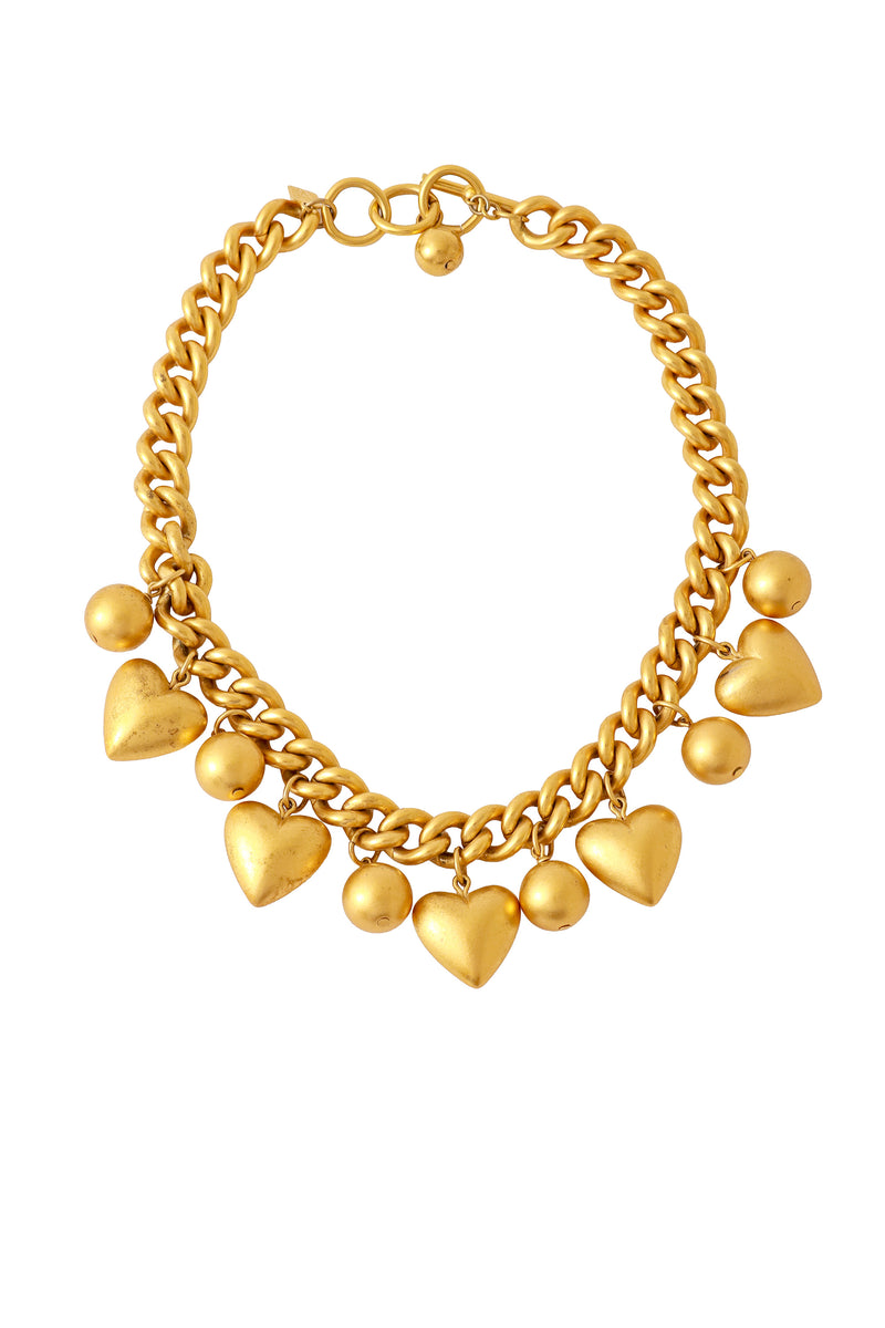 Heart & Ball Charm Necklace by Anne Klein @ Recess LA