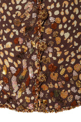 Vintage Emanuel Ungaro Bustier Tank & Jacket Set sequin close up @ Recess LA 