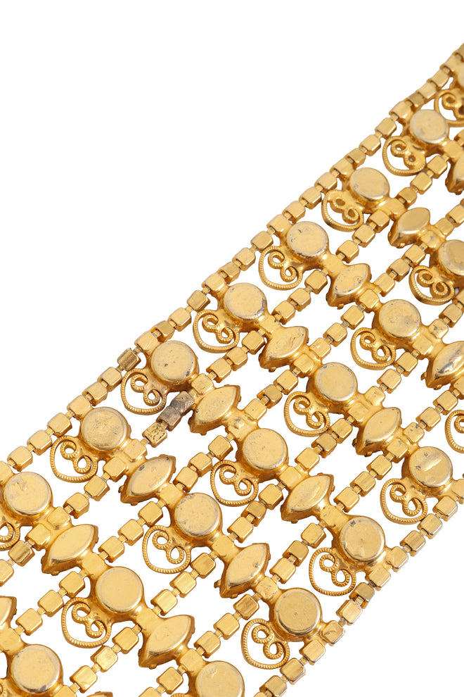 Vintage Wide Crystal Filigree Belt inner mark 1 @ Recess LA