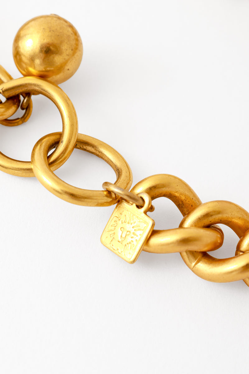 Heart & Ball Charm Necklace by Anne Klein cartouche @ Recess LA
