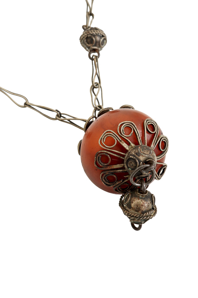 Ornate Lantern Bead Necklace bottom charm @ Recess LA