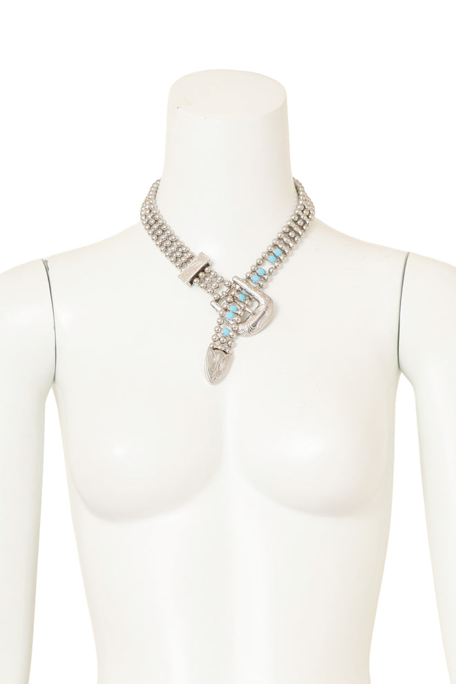 Vintage Western Belt Collar Necklace on mannequin @ Recess LA