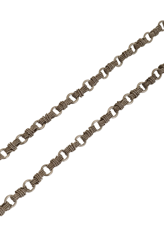 Hamsa Bead Fringe Plate Necklace chain @ Recess LA