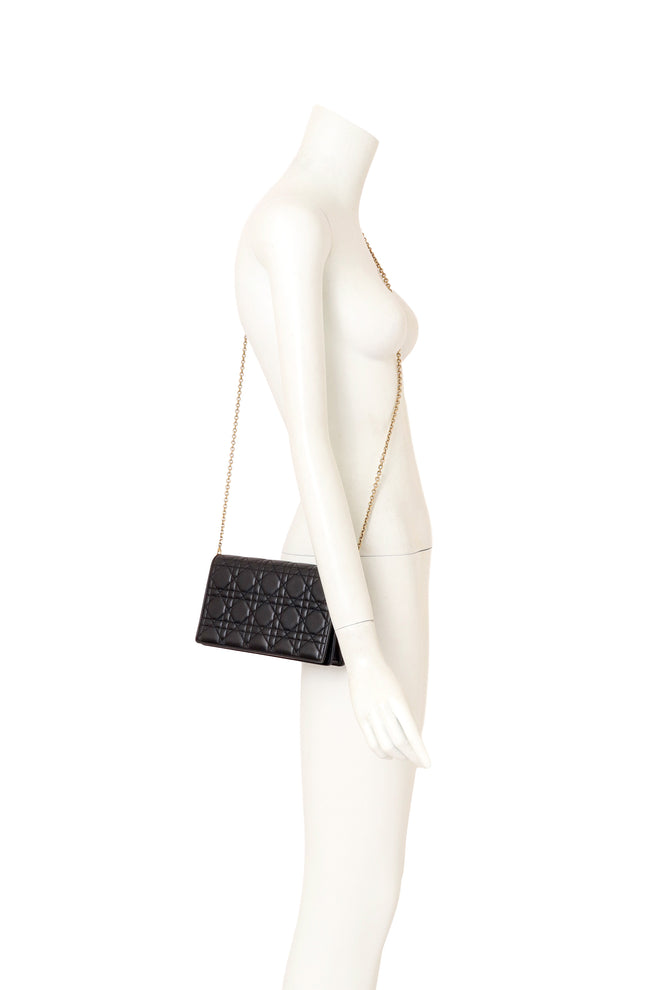 Christian Dior Cannage Charm Pouch Bag on mannequin @ Recess LA