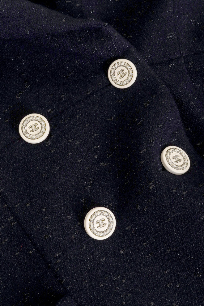 2019C Lamé Tweed Blazer by Chanel buttons close  @ Recess LA