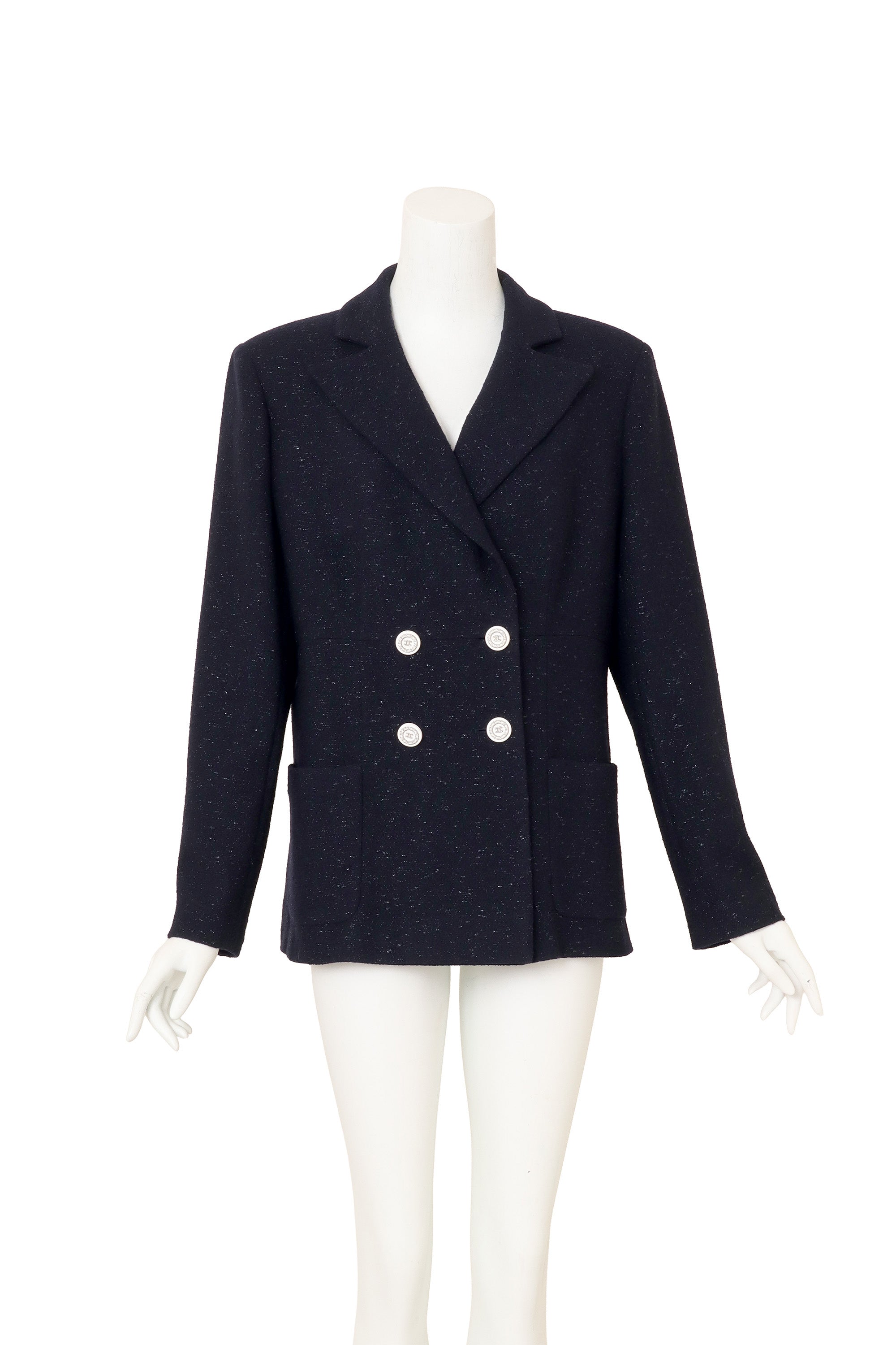 2019C Lamé Tweed Blazer by Chanel on mannequin @ Recess LA