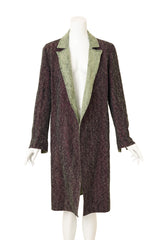Vintage Fendi Two Tone Trench Duster Jacket close up open @ Recess LA 