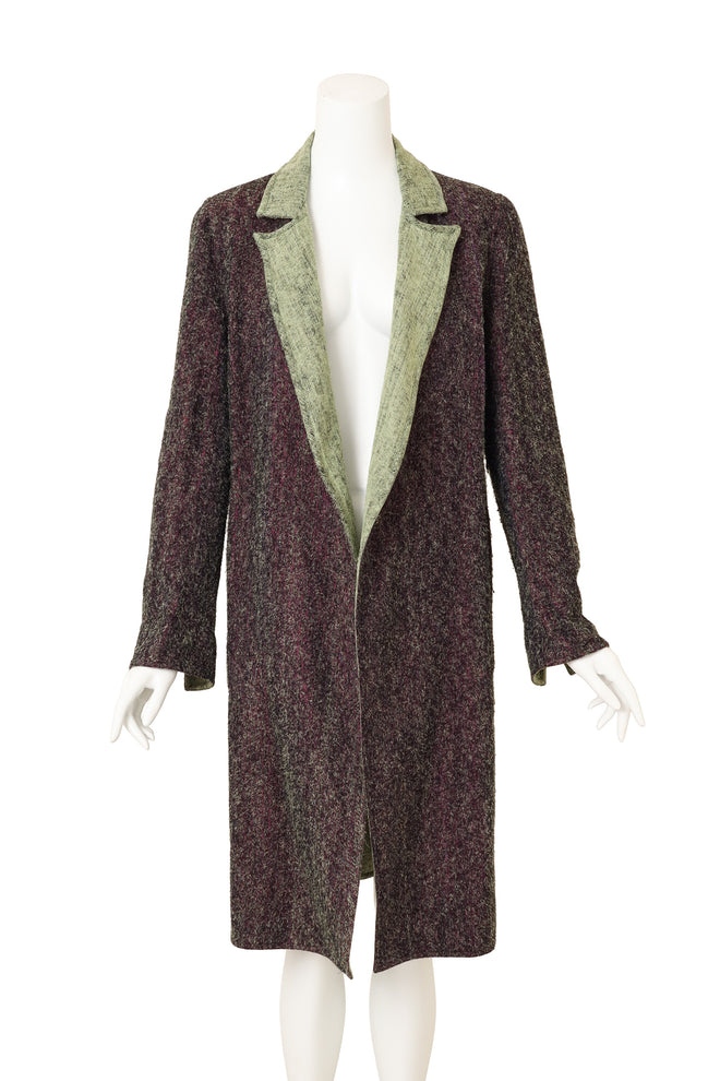 Vintage Fendi Two Tone Trench Duster Jacket close up open @ Recess LA 