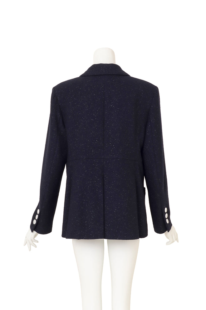 2019C Lamé Tweed Blazer by Chanel on mannequin back @ Recess LA