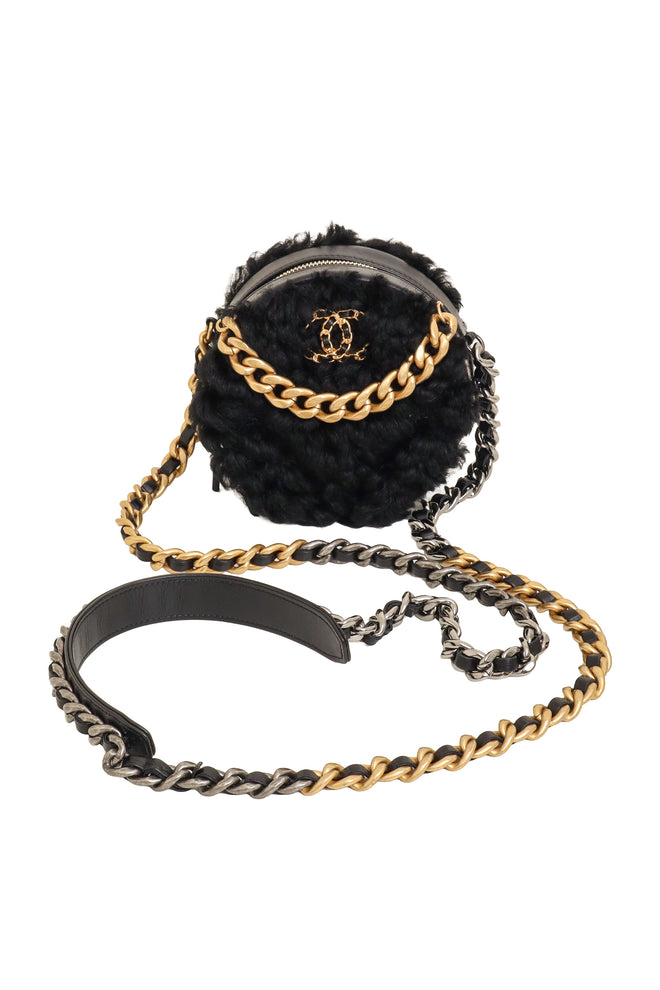 Chanel Shearling Round Vanity Bag @ Recess LA