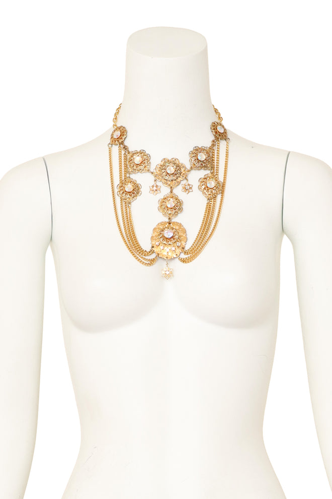 draped filigree necklace on mannequin @ Recess LA
