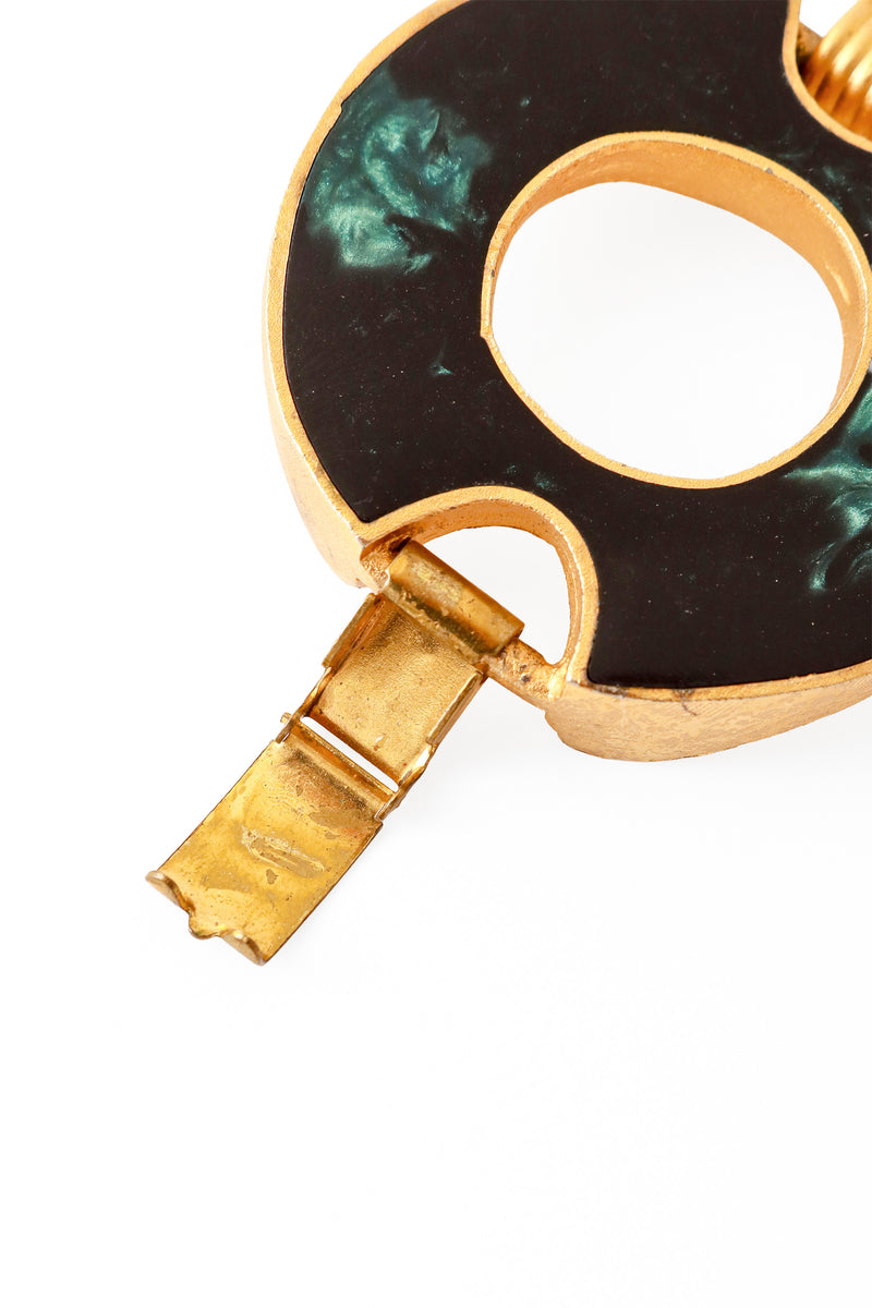 Marled enamel vintage bracelet clasp @ Recess LA