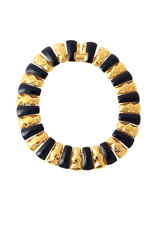 Geometric Enamel Bar Collar by Monet @ Recess LA