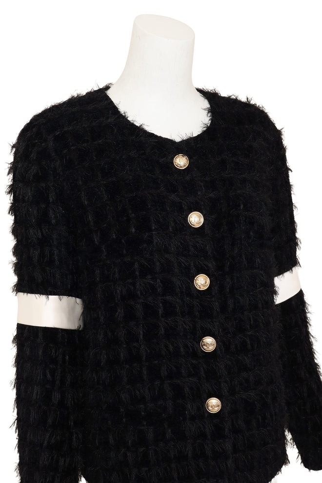  Chanel Eyelash Tweed Jacket on mannequin close @ Recess LA