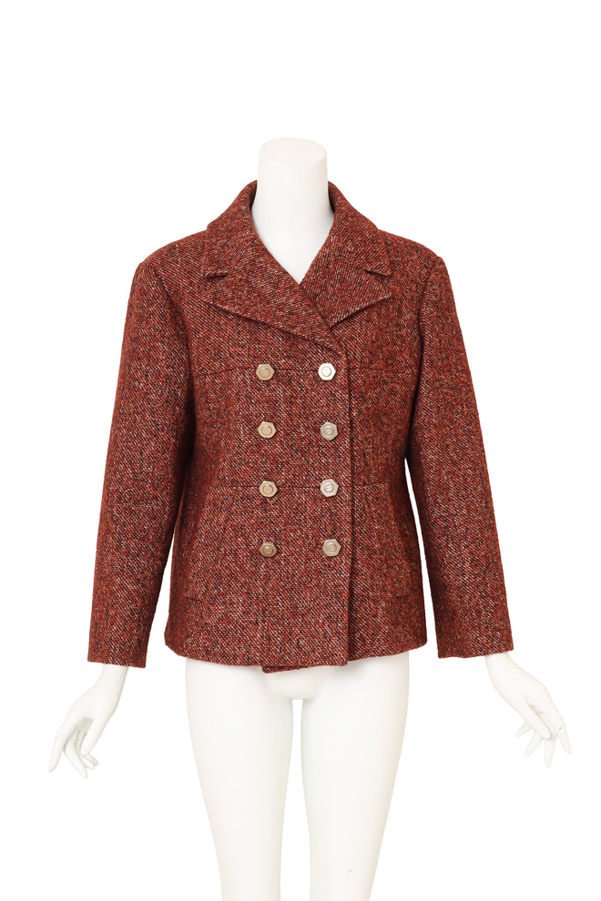 2018 F/W Tweed Hex Button Jacket by Chanel on mannequin @ Recess LA