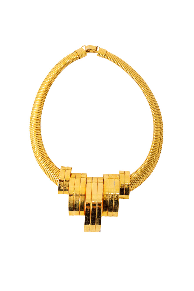 Sculptural Tubular Convex Rib Collar @ Recess LA
