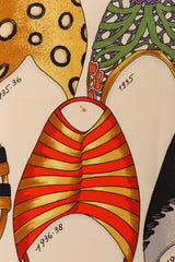 Vintage Salvatore Ferragamo History Of Shoes Silk Scarf mark @ Recess LA