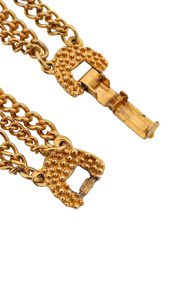 Draped Chain Fishbone Necklace clasp open @ Recess LA