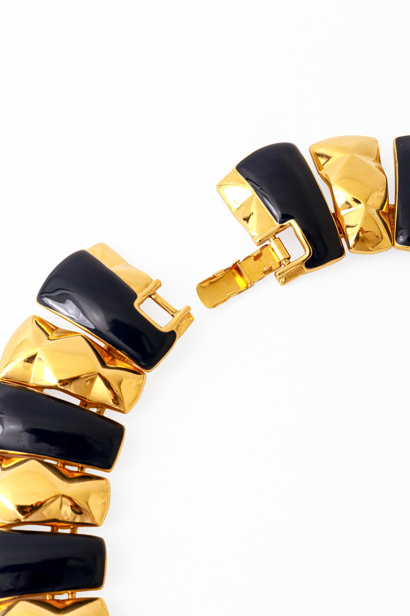 Geometric Enamel Bar Collar by Monet clasp @ Recess LA