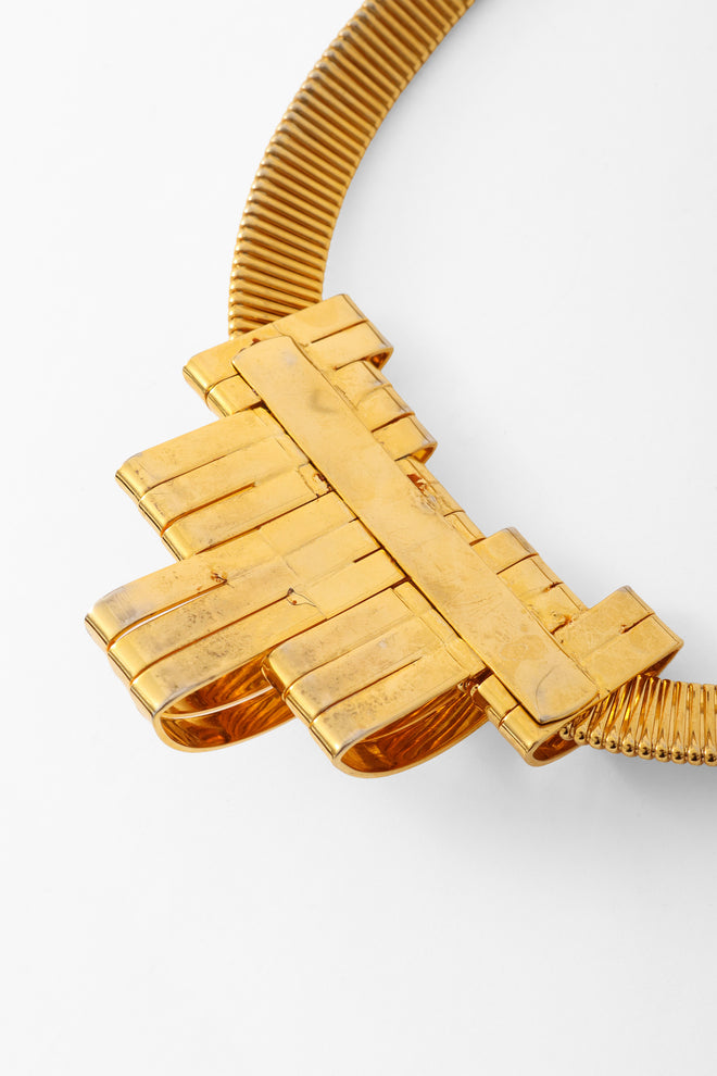 Sculptural Tubular Convex Rib Collar back @ Recess LA