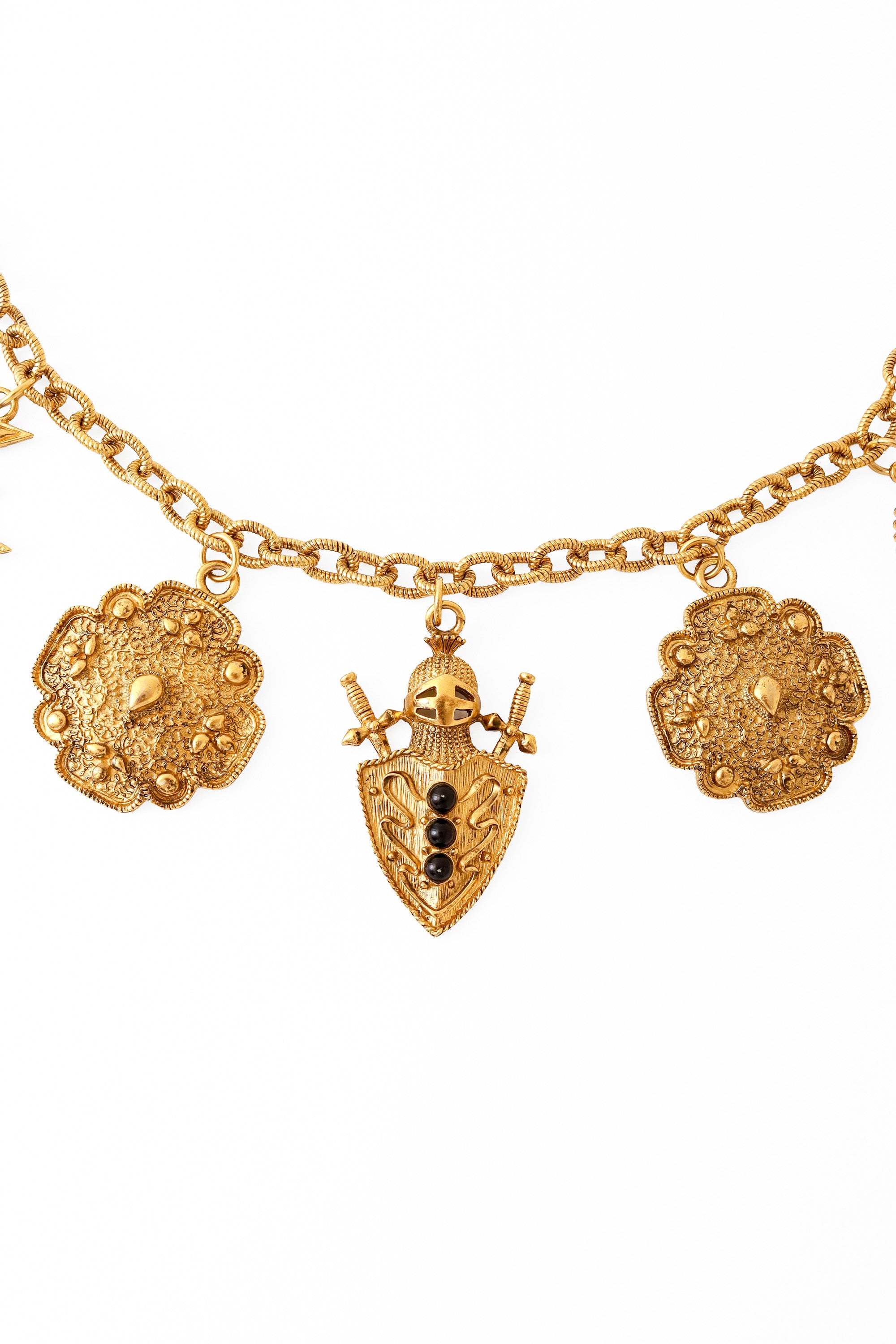 Medieval Charm Chain Belt charms close @ Recess LA