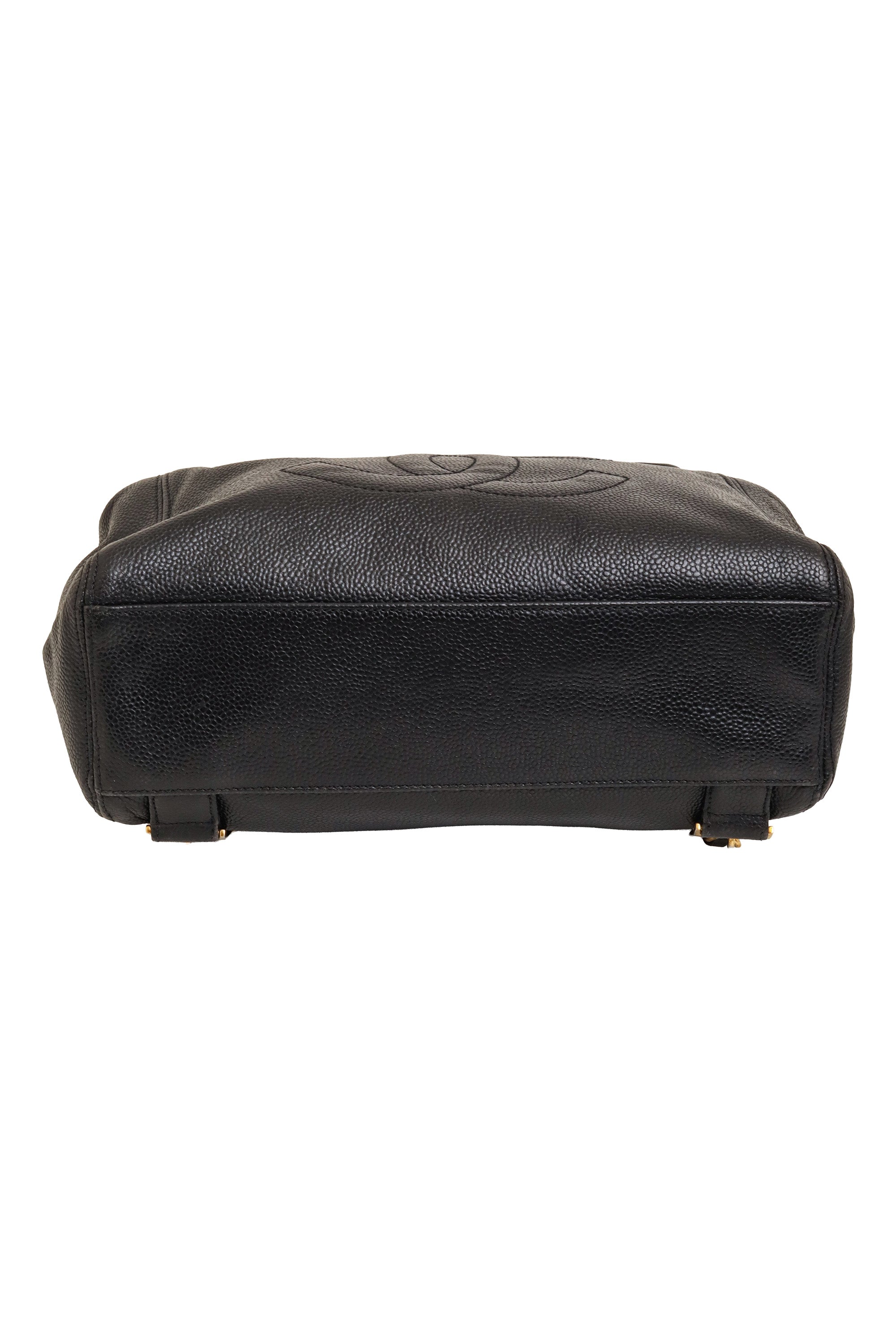 Vintage Chanel Caviar CC Backpack bottom @ Recess LA