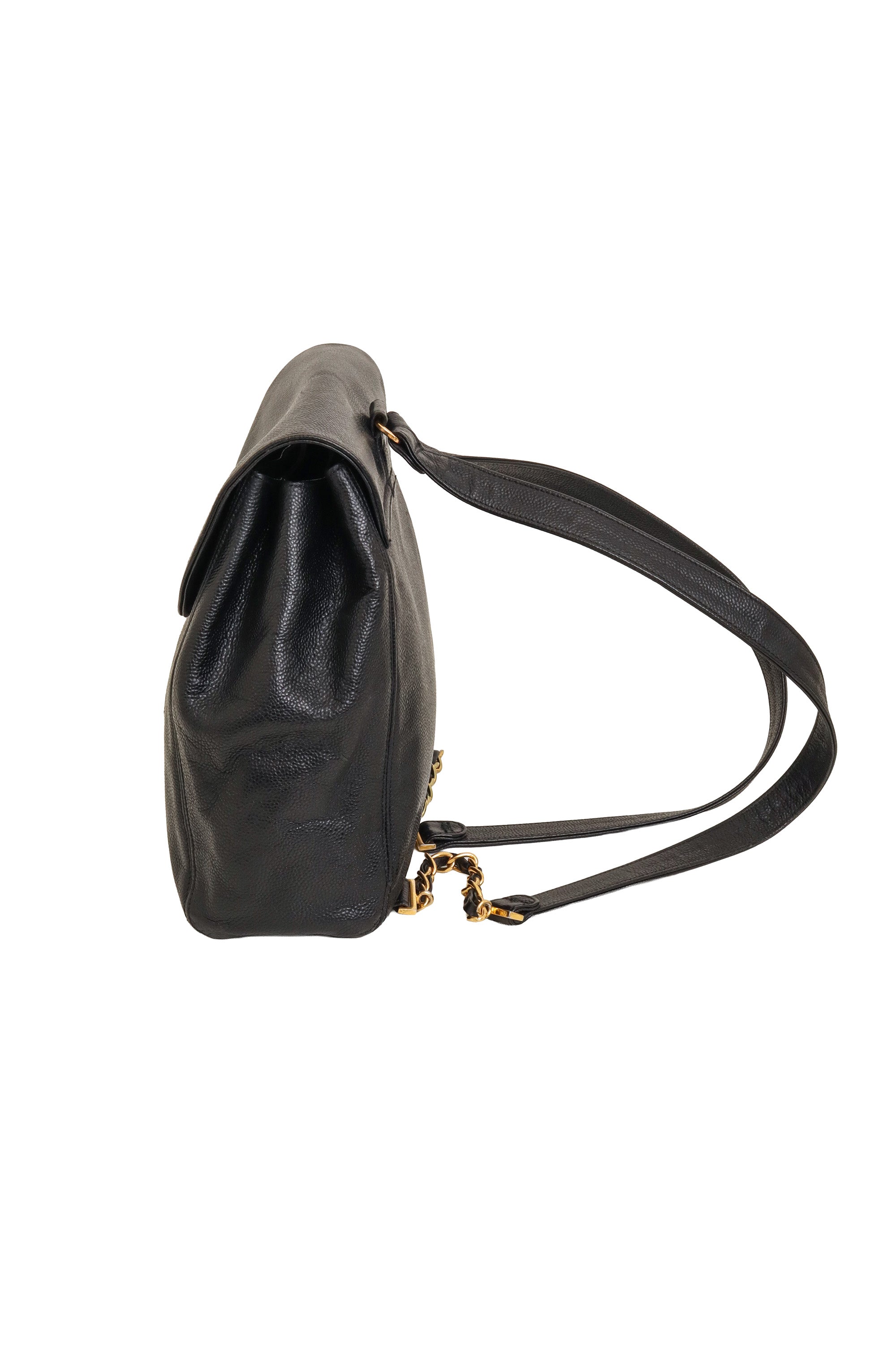 Vintage Chanel Caviar CC Backpack side @ Recess LA