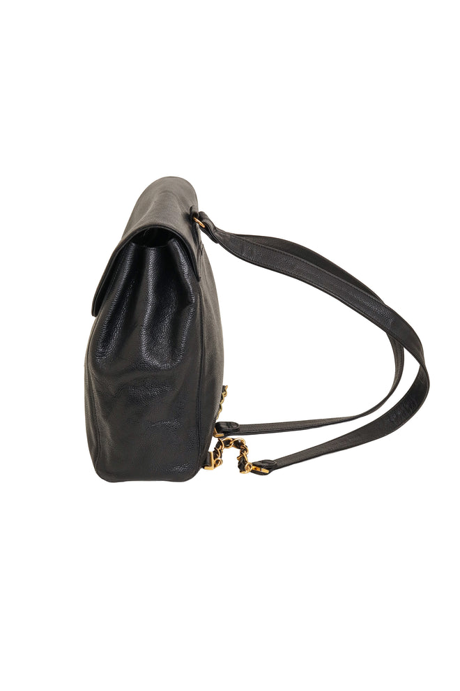 Vintage Chanel Caviar CC Backpack side @ Recess LA