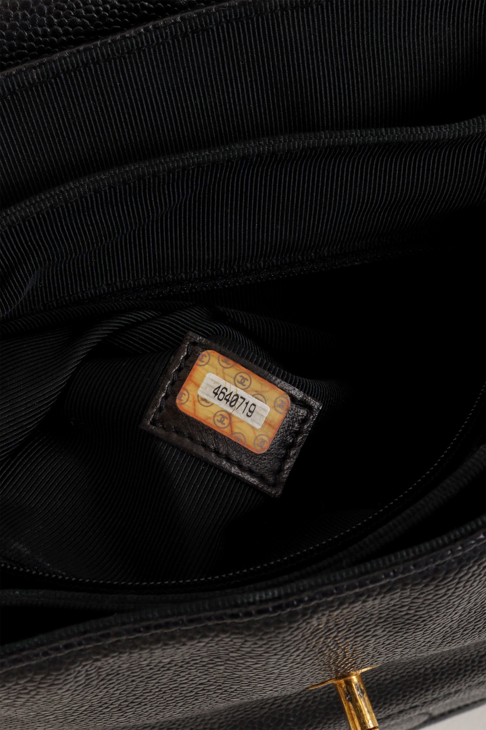 Vintage Chanel Caviar CC Backpack serial number @ Recess LA