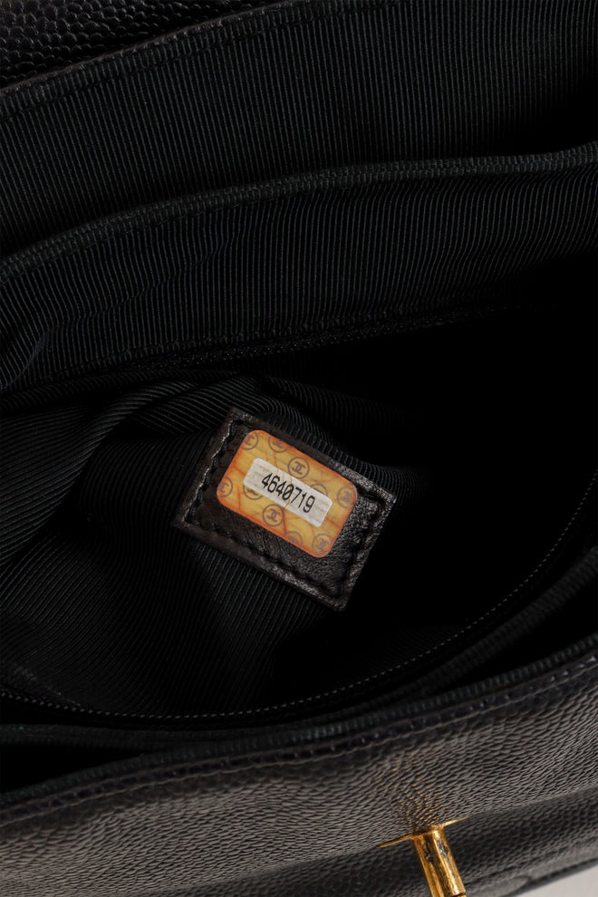 Vintage Chanel Caviar CC Backpack serial number @ Recess LA