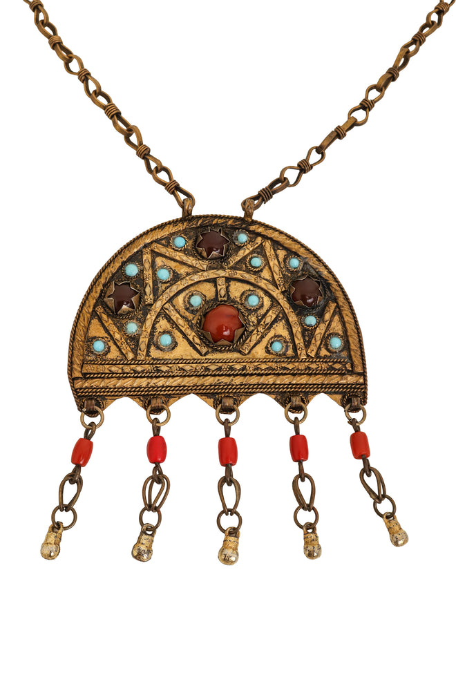 Moroccan Revival Fringe Pendant Necklace pendant @ Recess LA