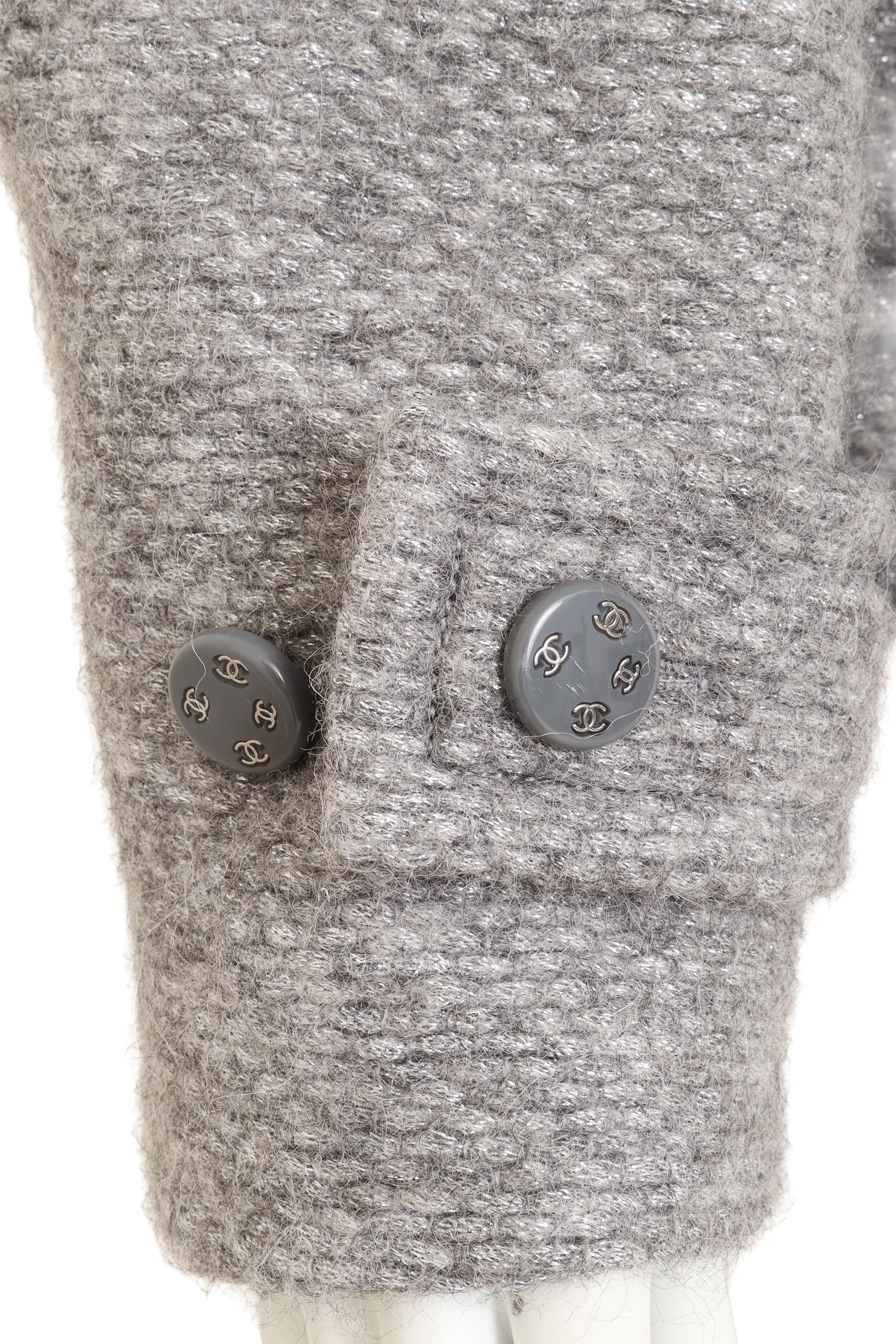 Chanel Wool Toggle Jacket by Chanel cuff buttons close @ Recess LA