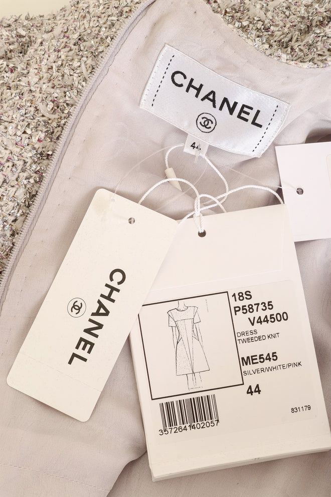 2018 S/S Couture Lamé Mini Dress by Chanel tag @ Recess LA