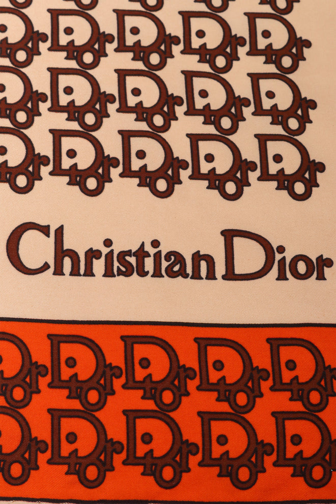 Vintage Christian Dior Trotter Monogram Scarf logo@ Recess LA 