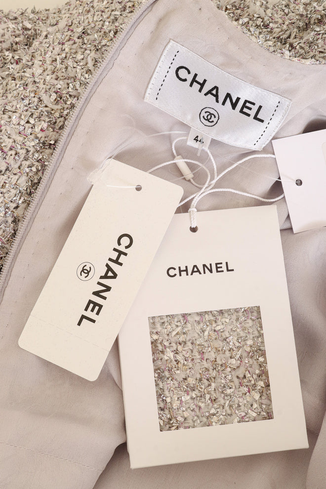 2018 S/S Couture Lamé Mini Dress by Chanel tag @ Recess LA