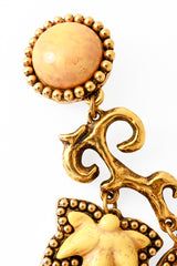 Acrylic Leaf Drop Earrings by TMB close up of top @ Recess LA