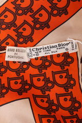 Vintage Christian Dior Trotter Monogram Scarf label @ Recess LA 