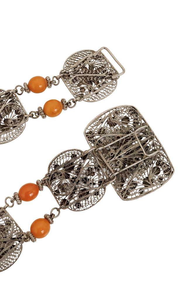 Filigree Bead Chain Belt hook back @ Recess LA