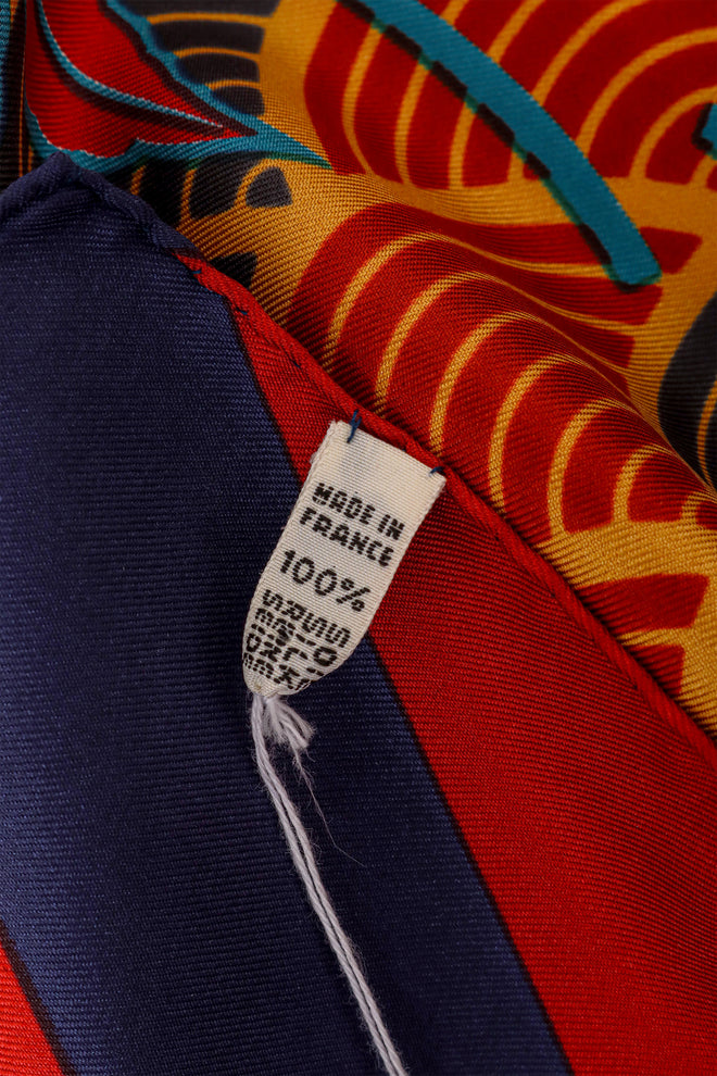 Vintage Lanvin Japanese Maple Leaf Scarf  label @ Recess LA
