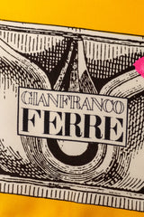 Gianfranco Ferre Ornate Sculpture Floral Scarf logo @ Recess LA