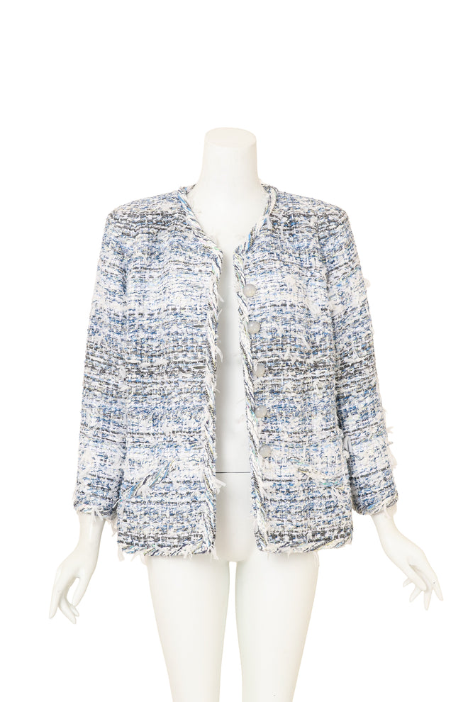 2018 S/S Tweed Waterfall Jacket by Chanel on mannequin @ Recess LA