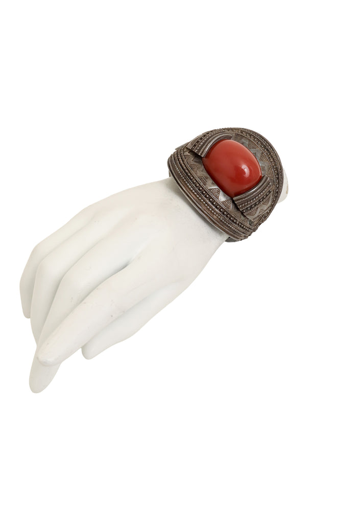Filigree Cabochon Cuff Bracelet on mannequin at Recess LA