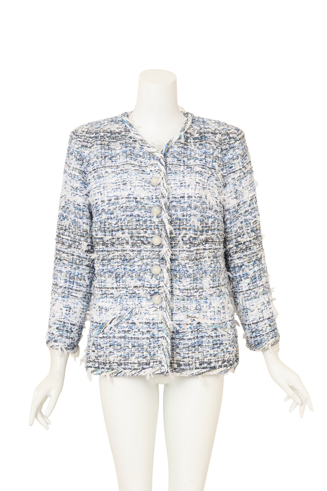2018 S/S Tweed Waterfall Jacket by Chanel on mannequin @ Recess LA