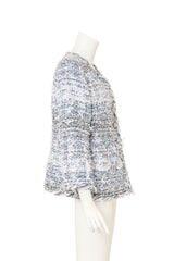2018 S/S Tweed Waterfall Jacket by Chanel on side mannequin @ Recess LA