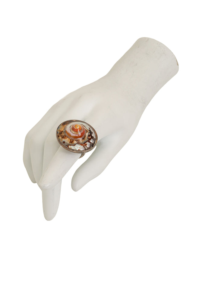 Sterling Nautilus Shell Ring on mannequin @ Recess LA