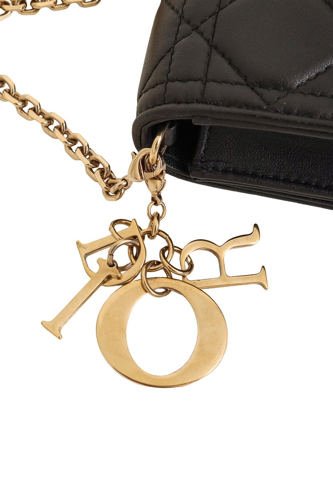 Christian Dior Cannage Charm Pouch Bag charm close @ Recess LA