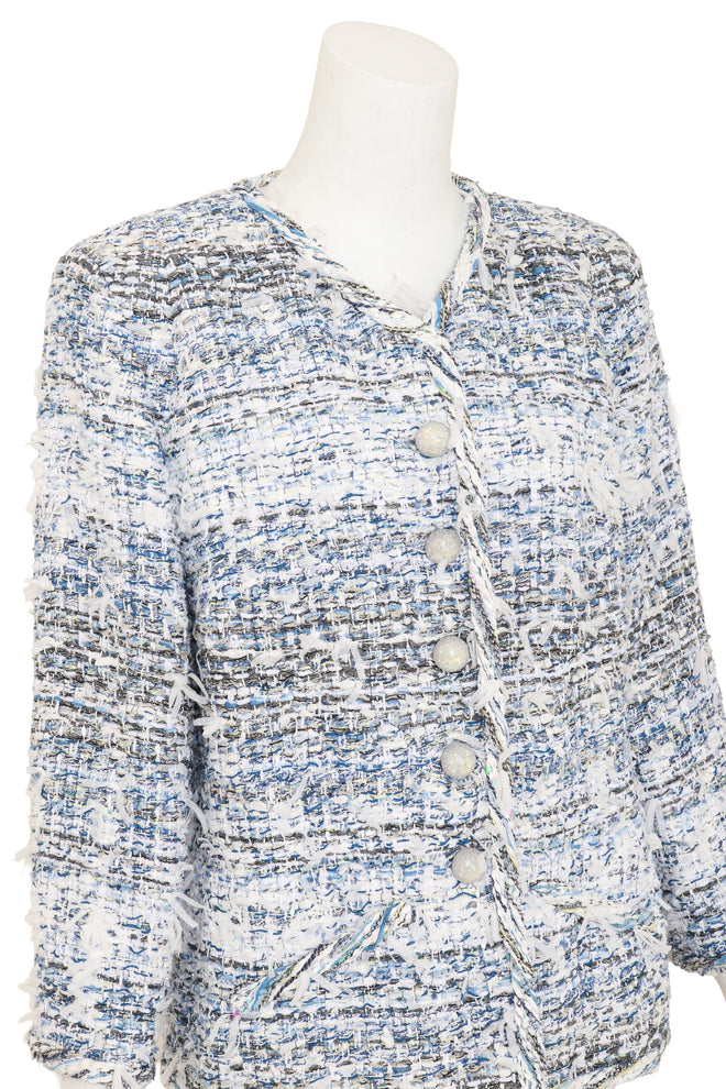 2018 S/S Tweed Waterfall Jacket by Chanel on mannequin @ Recess LA