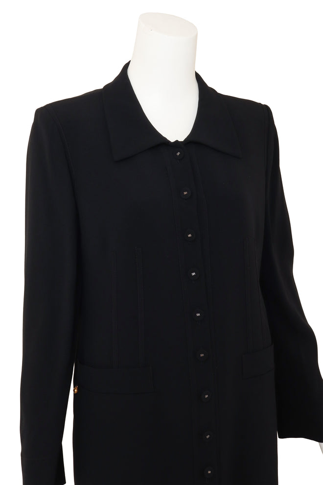 Vintage Sonia Rykiel Longline Maxi Jacket & Pants Set close up@ Recess LA
