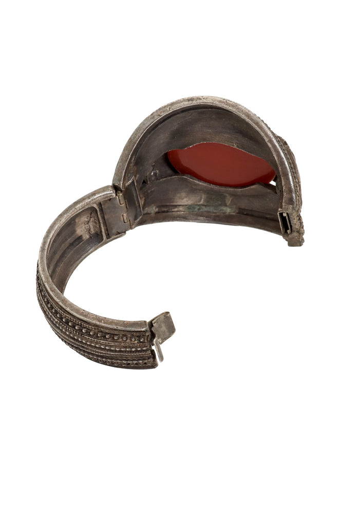 Filigree Cabochon Cuff Bracelet opened at Recess LA